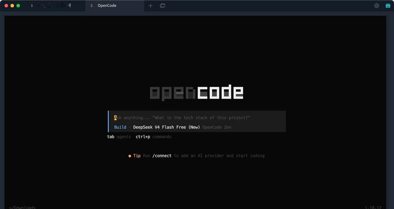整个opencode玩玩，竟然能免费使用deepseek
整个opencode玩