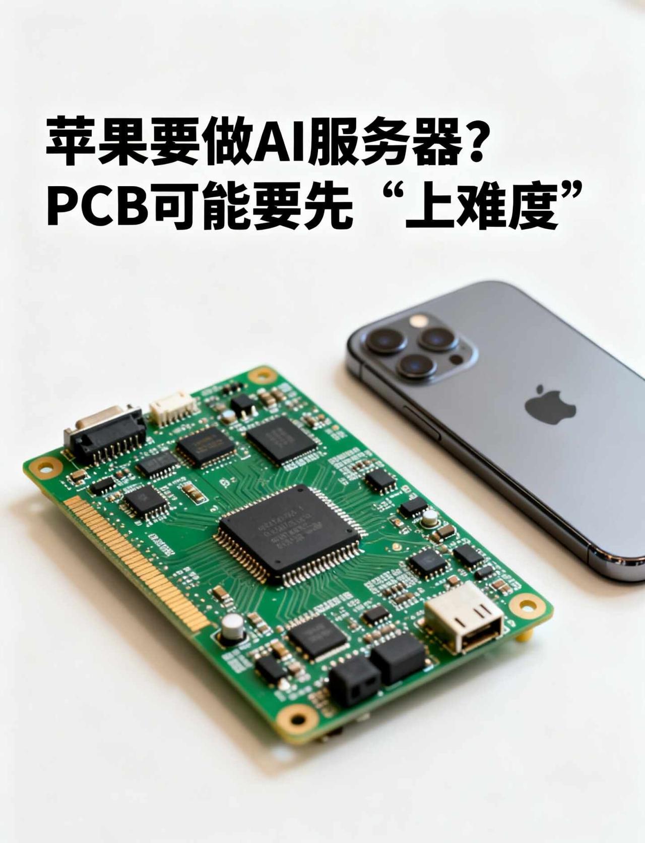 苹果要做AI服务器？PCB可能要先“上难度”
据媒体报道，苹果正在研发面向AI开
