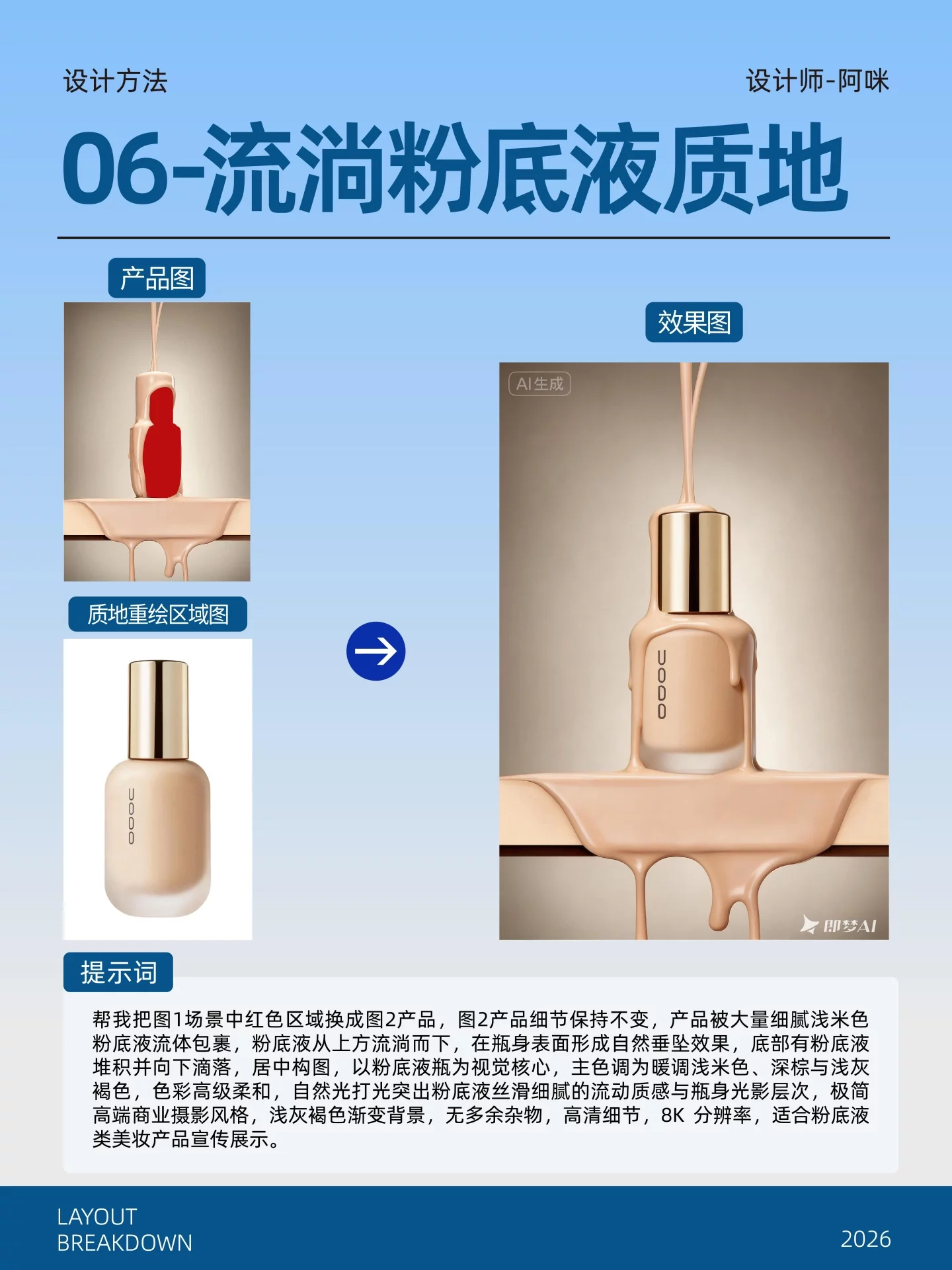 省去拍摄修图！3步用AI生成高级感产品场景图参考图给AI反推提示词，把修改好的提