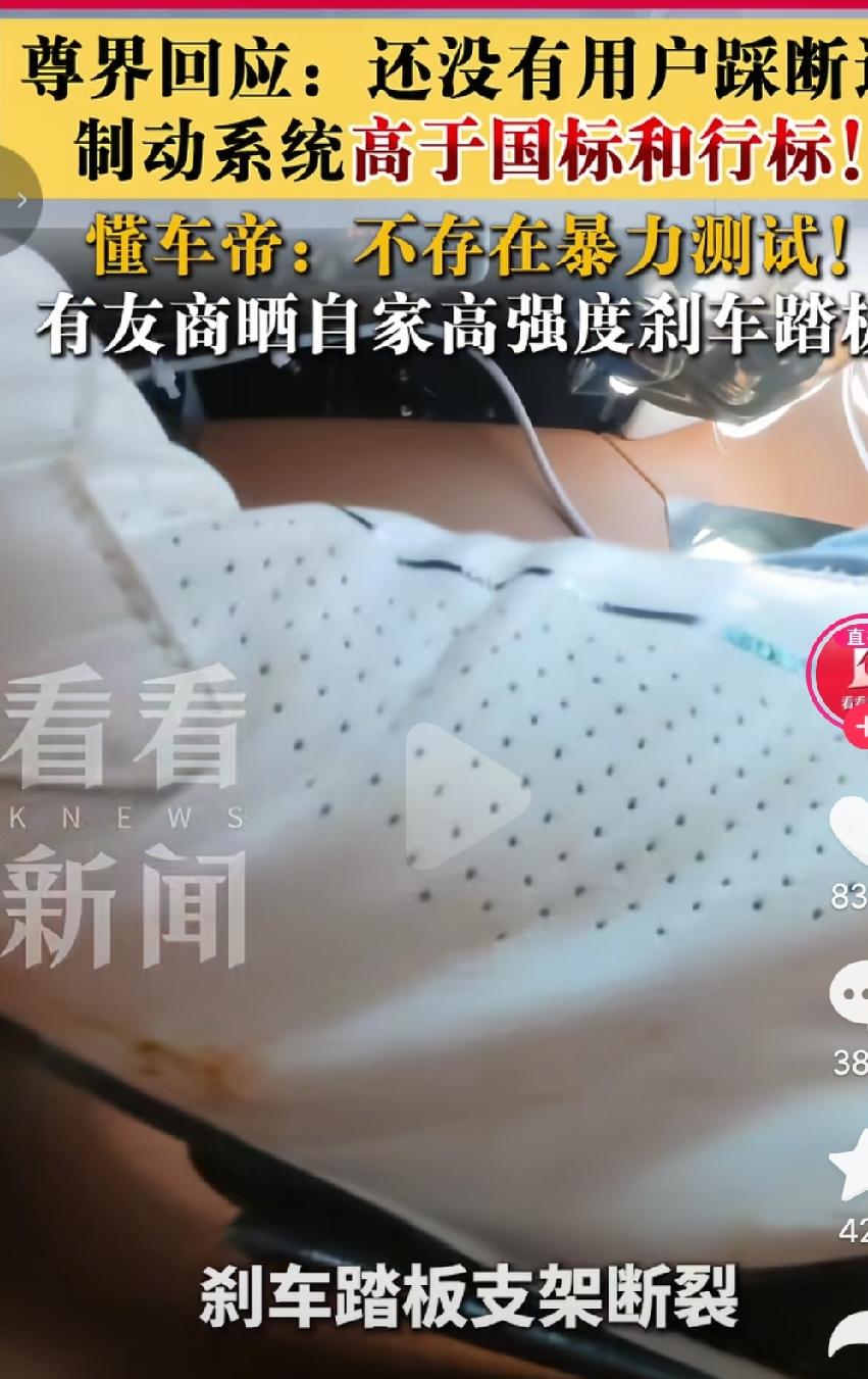 尊界汽车出现这种安全问题真的是太让人震惊了啊，现在的造车标准到底是什么呢？车子卖