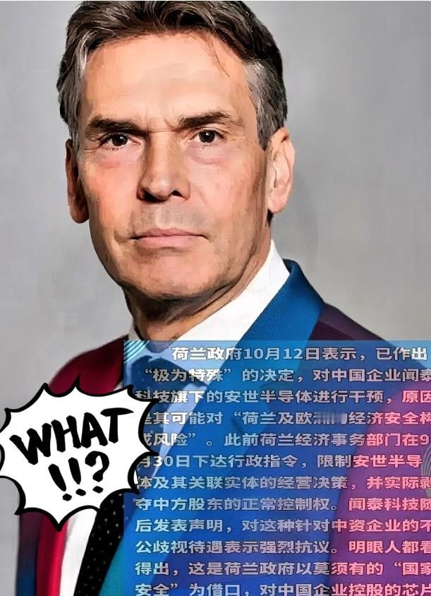 我早料到，
荷兰这么无理抄家安世半导体，
迟早要付出代价！

安世半导体被荷兰无