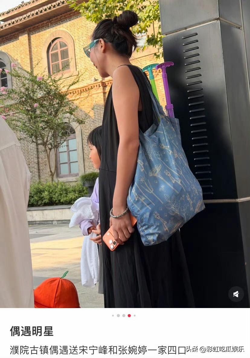 张婉婷疑似怀三胎了，网友偶遇张婉婷和宋宁峰带孩子游玩，大家看张婉婷肚子凸起来，说