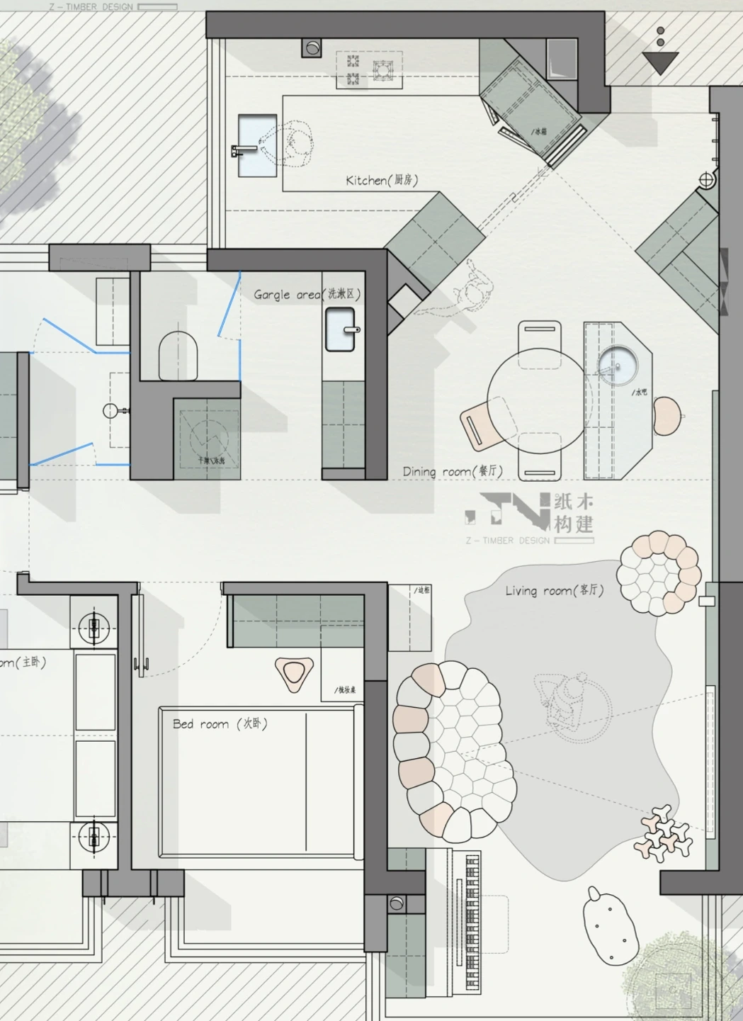 85㎡经典户型改造，我家可以做斜切吗？