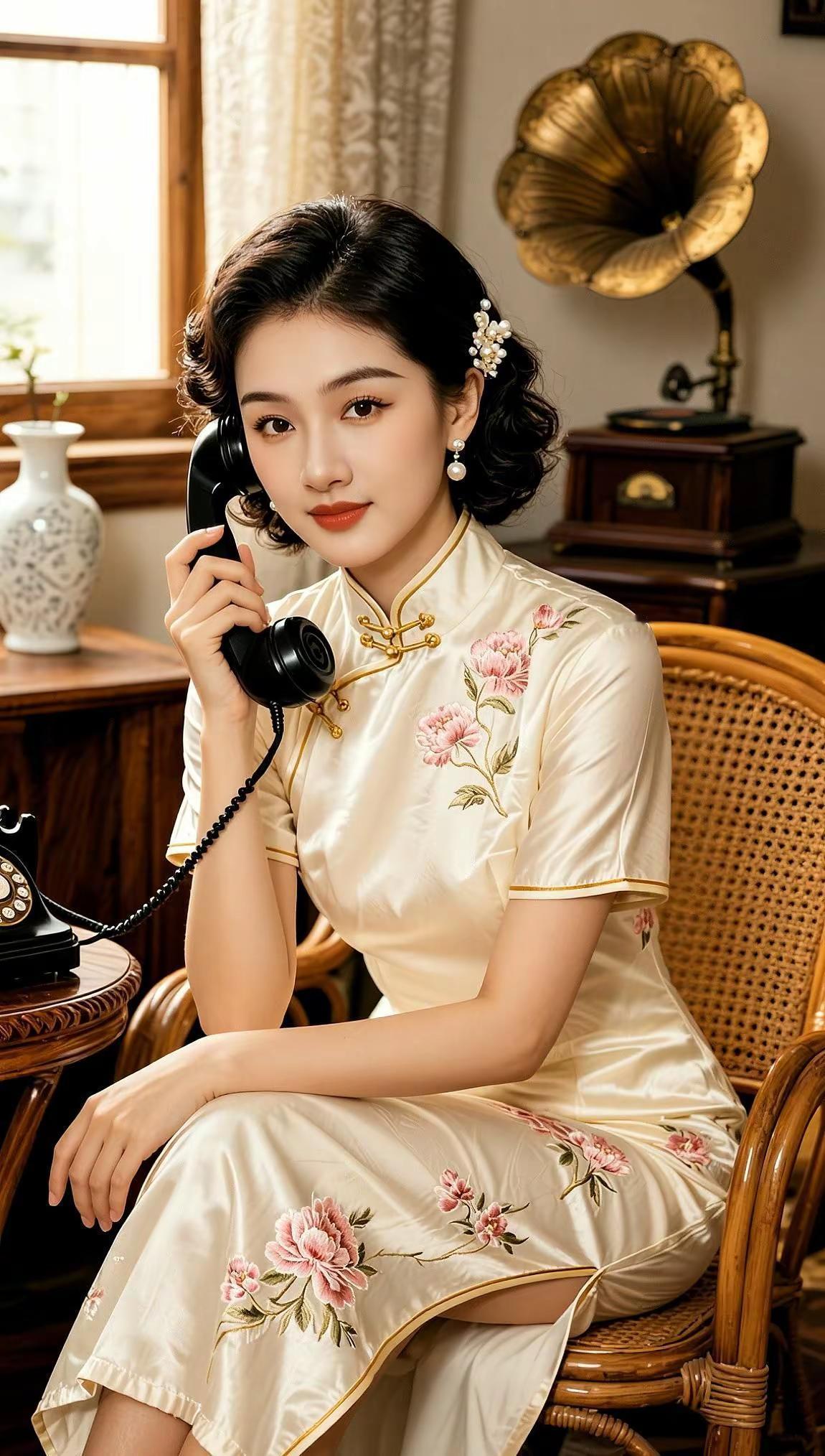 AI民国胶片写真组 ai创作全新升级 ai写真 复古民国风 旗袍