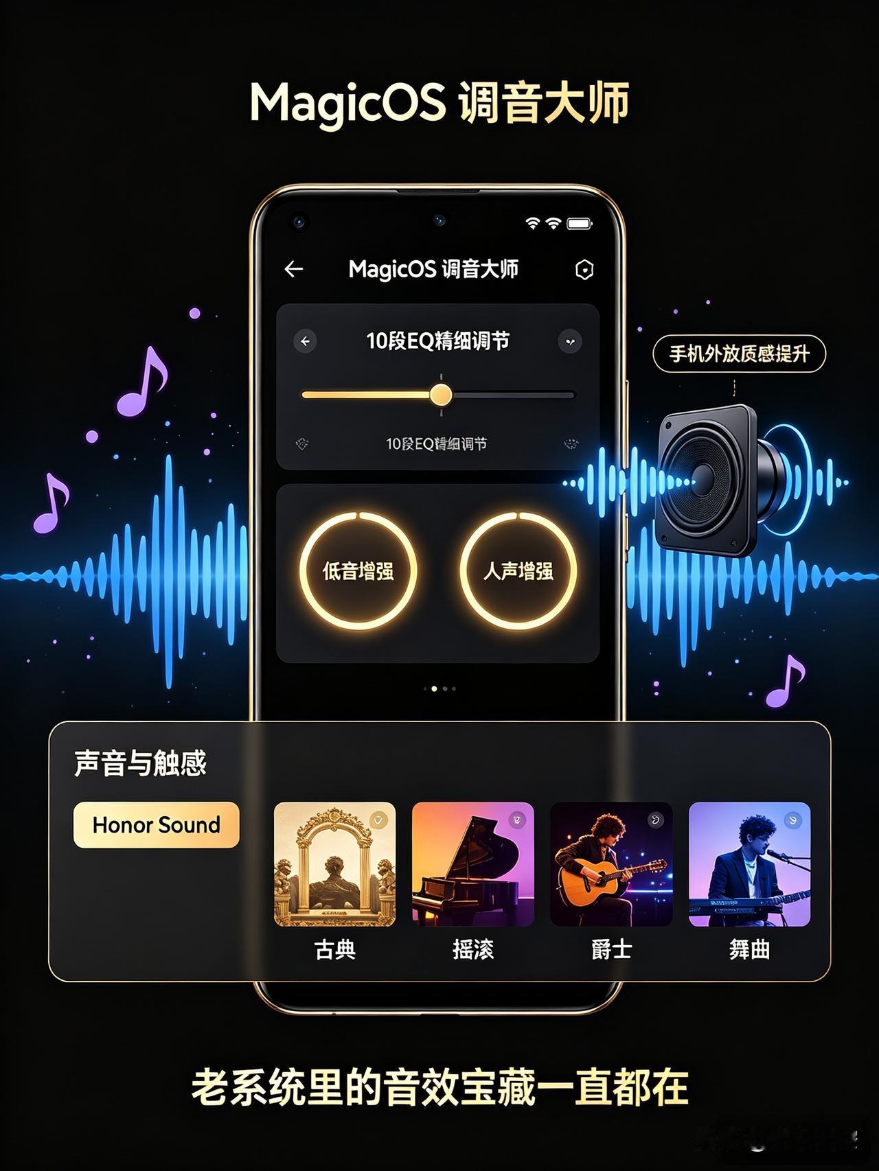 升级完MagicOS11的109版本，第一时间点开新出的调音大师玩了会儿🎧
1