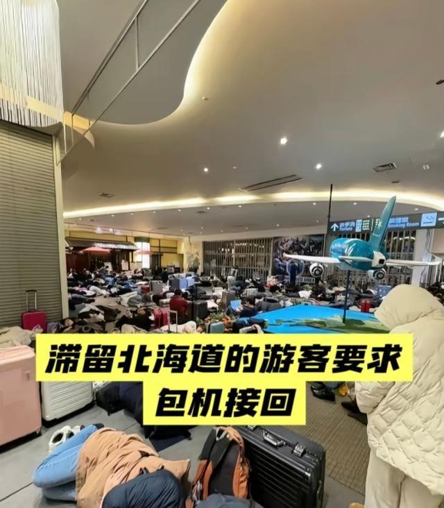 “快派包机来接我们”！近期，日本北海道遭遇罕见暴雪，约7000名旅客滞留，部分中