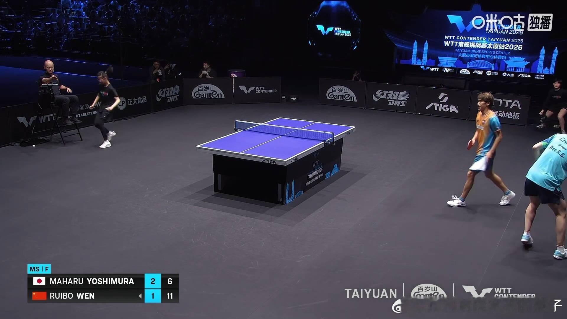 温瑞博11比6吉村真晴拿下第四局 大比分二比二 