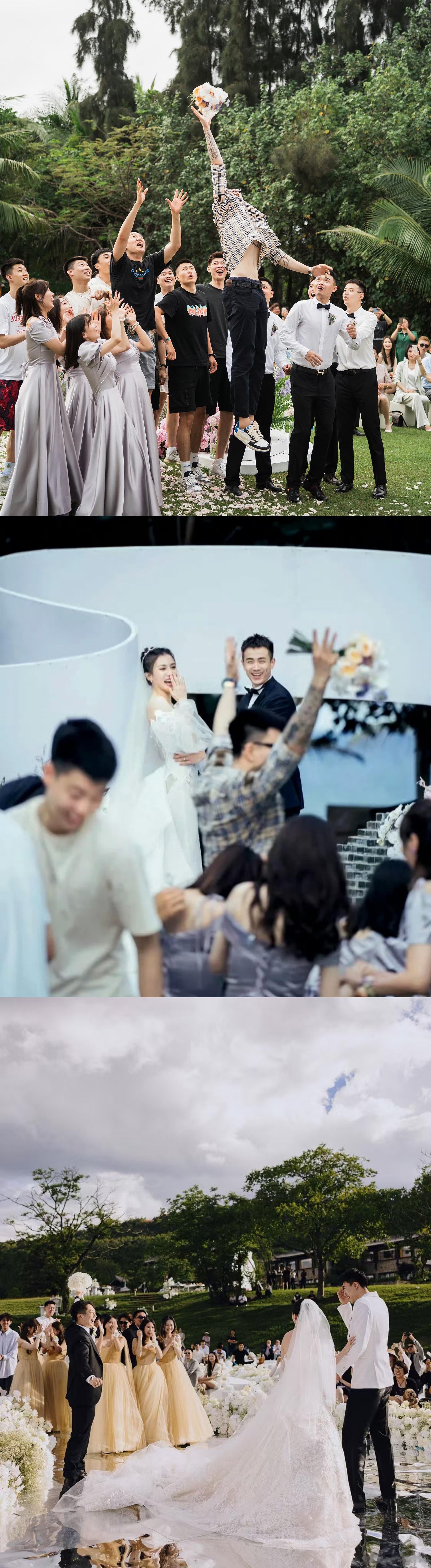 张镇麟[超话]  22年金金在继伟婚礼上奋力抢到手捧花25年金金举办婚礼谁说手捧