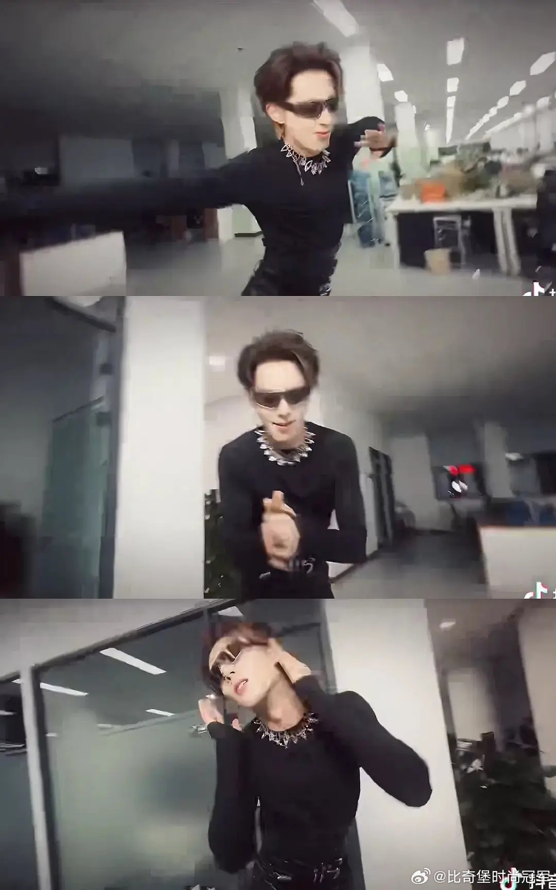 不是说这种黑紧身衣是男人最好的医美吗 王鹤棣这啥呀 