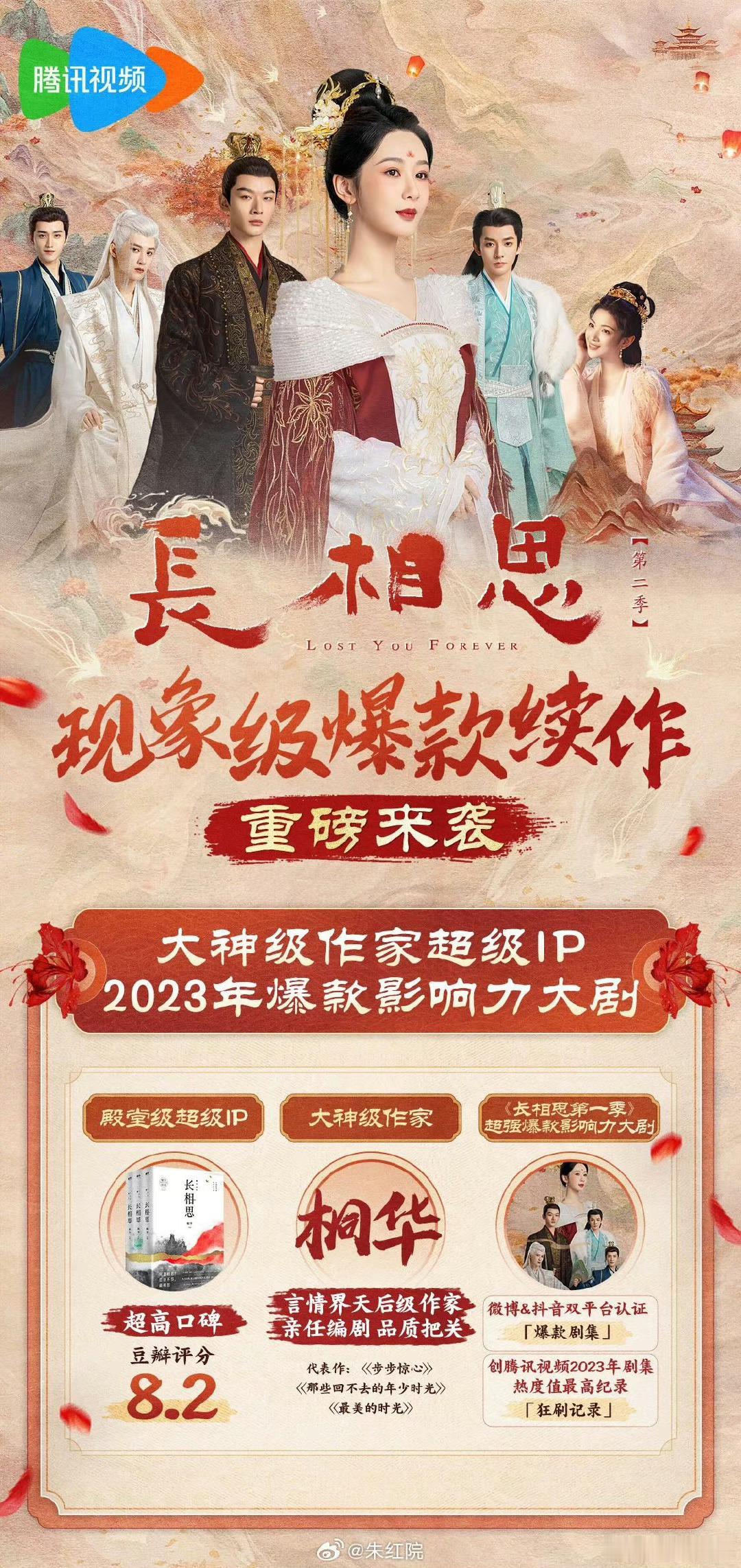 #长相思#由杨紫、张晚意、邓为、王弘毅、檀健次主演的《长相思第二季》播前招商来啦