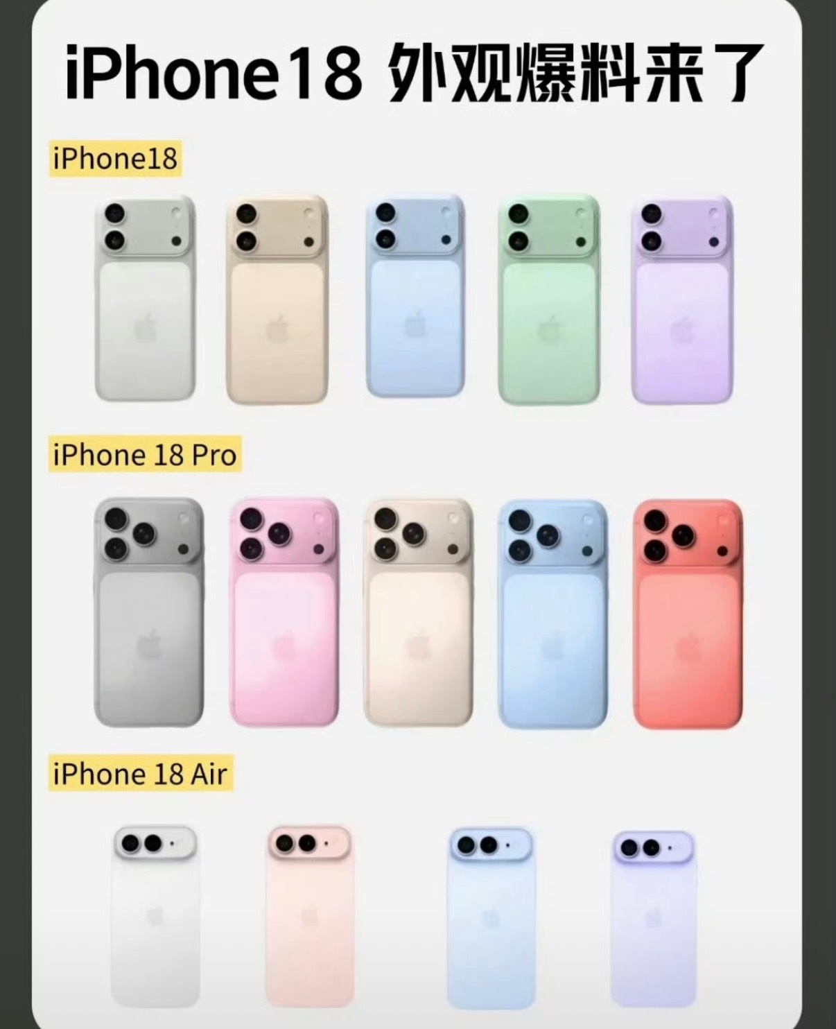iPhone18 18这代应该会卖爆吧而且粉色真的好好看，还蛮喜欢的