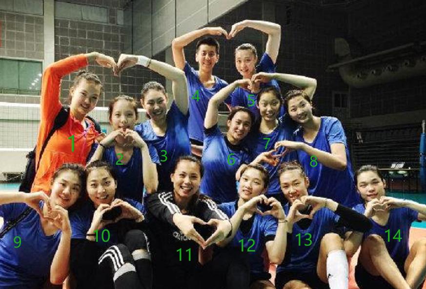 真是好久没关注女排了。有些队员都不认识了。
这张图片里面的队员，有些退役较久，有