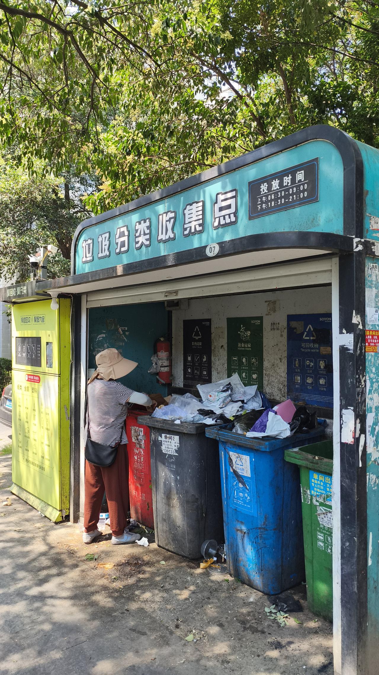 刚开始那会，小区里到处是宣传，垃圾桶也分得清清楚楚，大家都小心翼翼地分类投放。我
