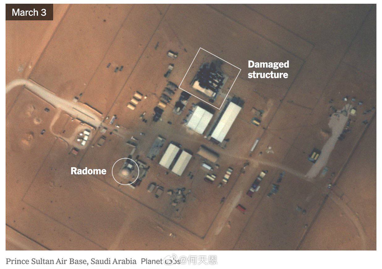 突发消息：上周日，伊朗伊斯兰革命卫队宣称他们袭击了沙特阿拉伯的苏丹王子空军基地。