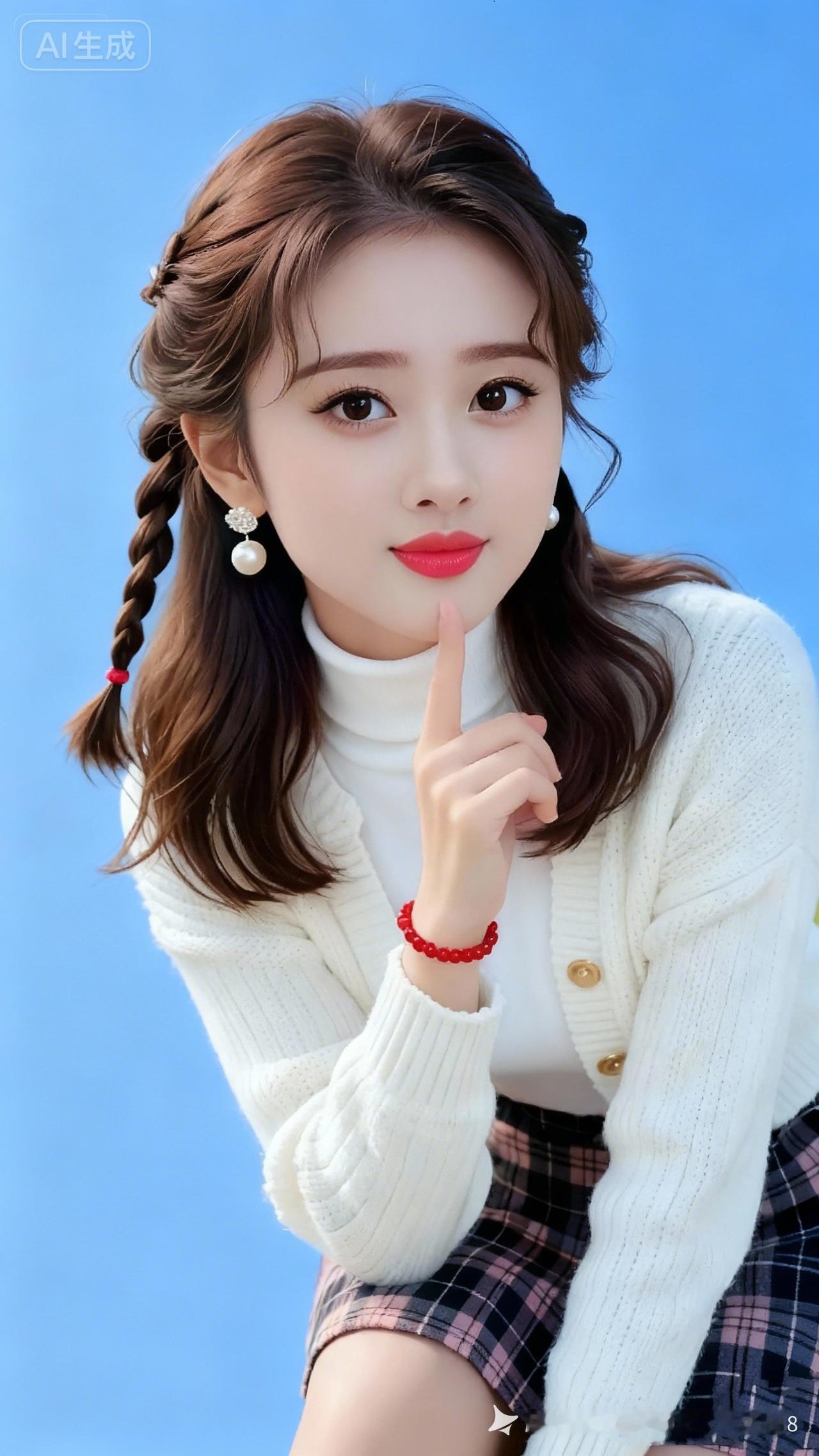 温柔甜美的冬日穿搭，粉色口红和白色毛衣的搭配，让你瞬间成为焦点！💖🌟