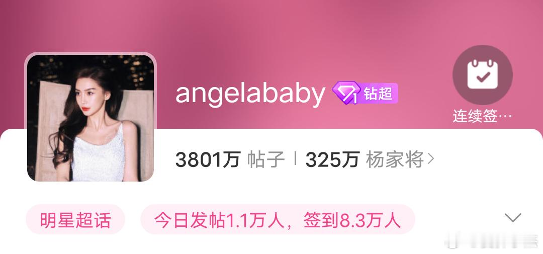 angelababy ｜杨颖 Angelababy超🌸发帖量突破3800w[耶