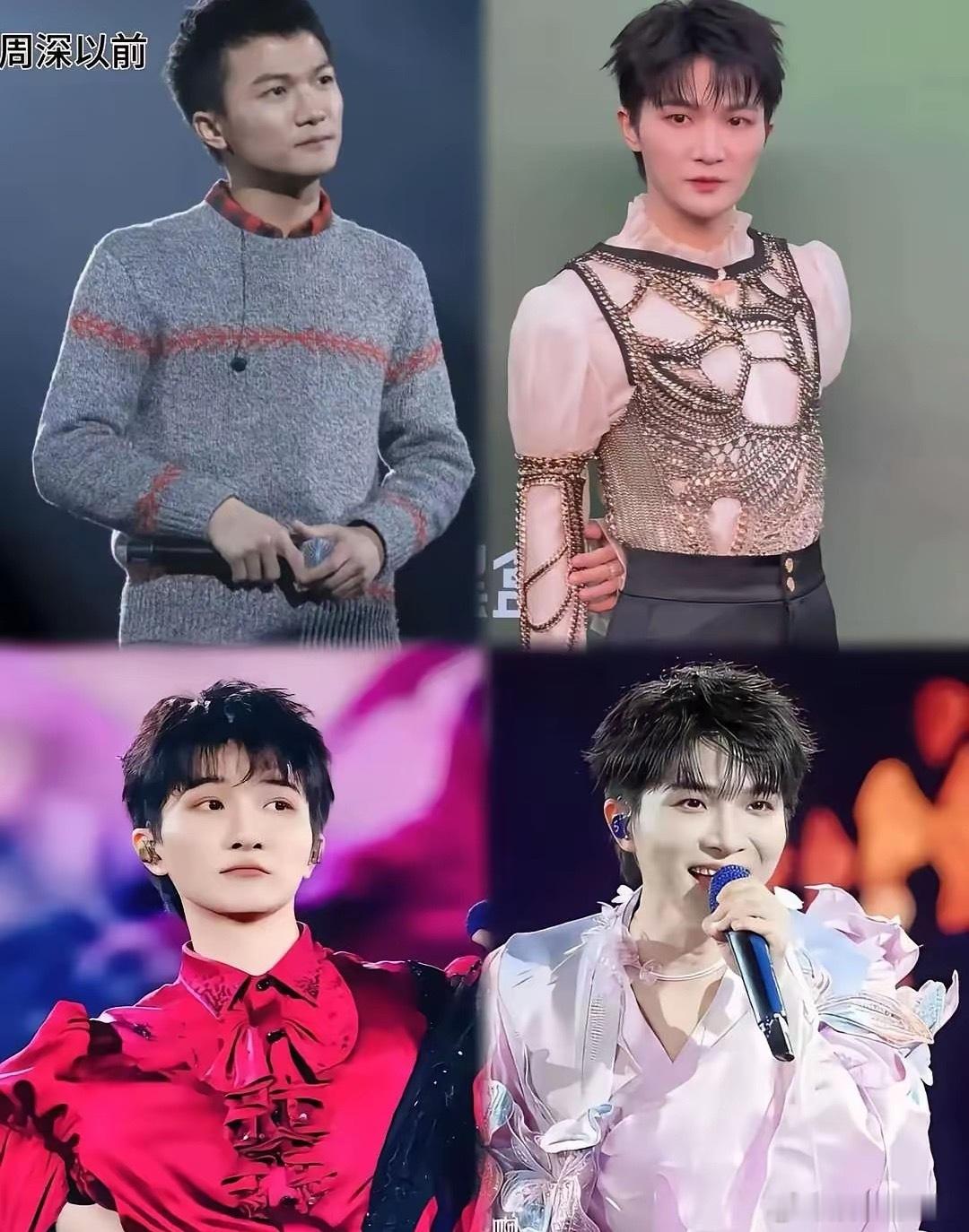 周深越来越像权志龙，虽然没有那么抽象，但是周深打扮真的好精致，比女明星都要花枝招