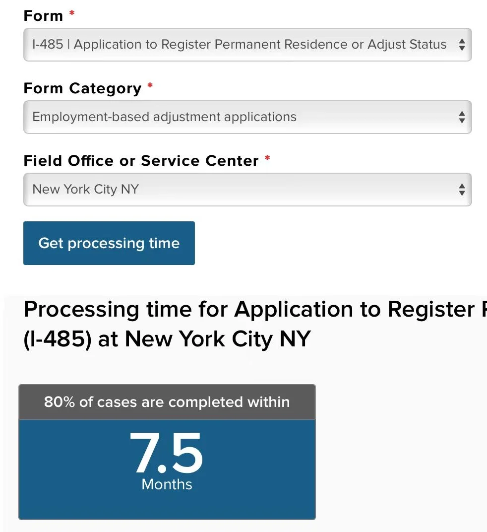 最近经常收到对于I-485审理时间上的问题，我截取了一些主要目的地城市...