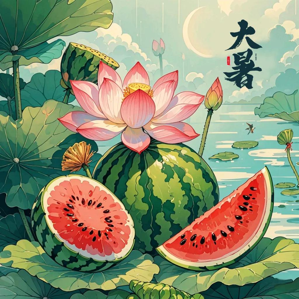 今日大暑，夏天最后一个节气，也是一年中最热的时期。

《通纬·孝经援神契》中说：