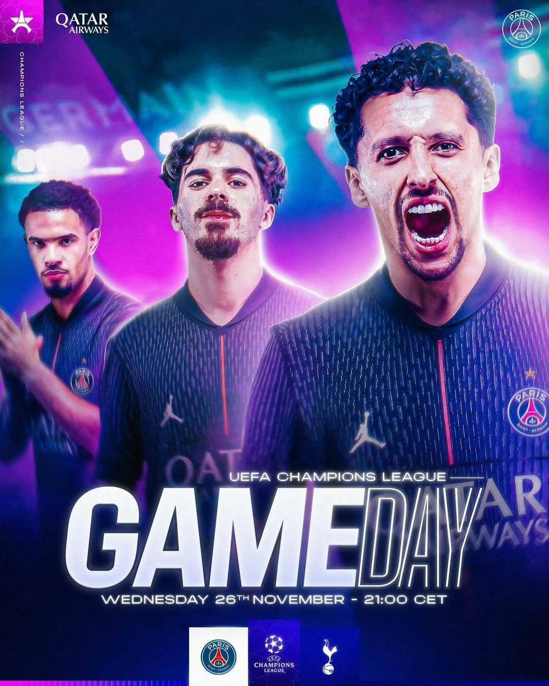 今天晚上王子公园球场见。大巴黎出战热刺，双方剑拔弩张。老黄个人的感觉就是大巴黎有