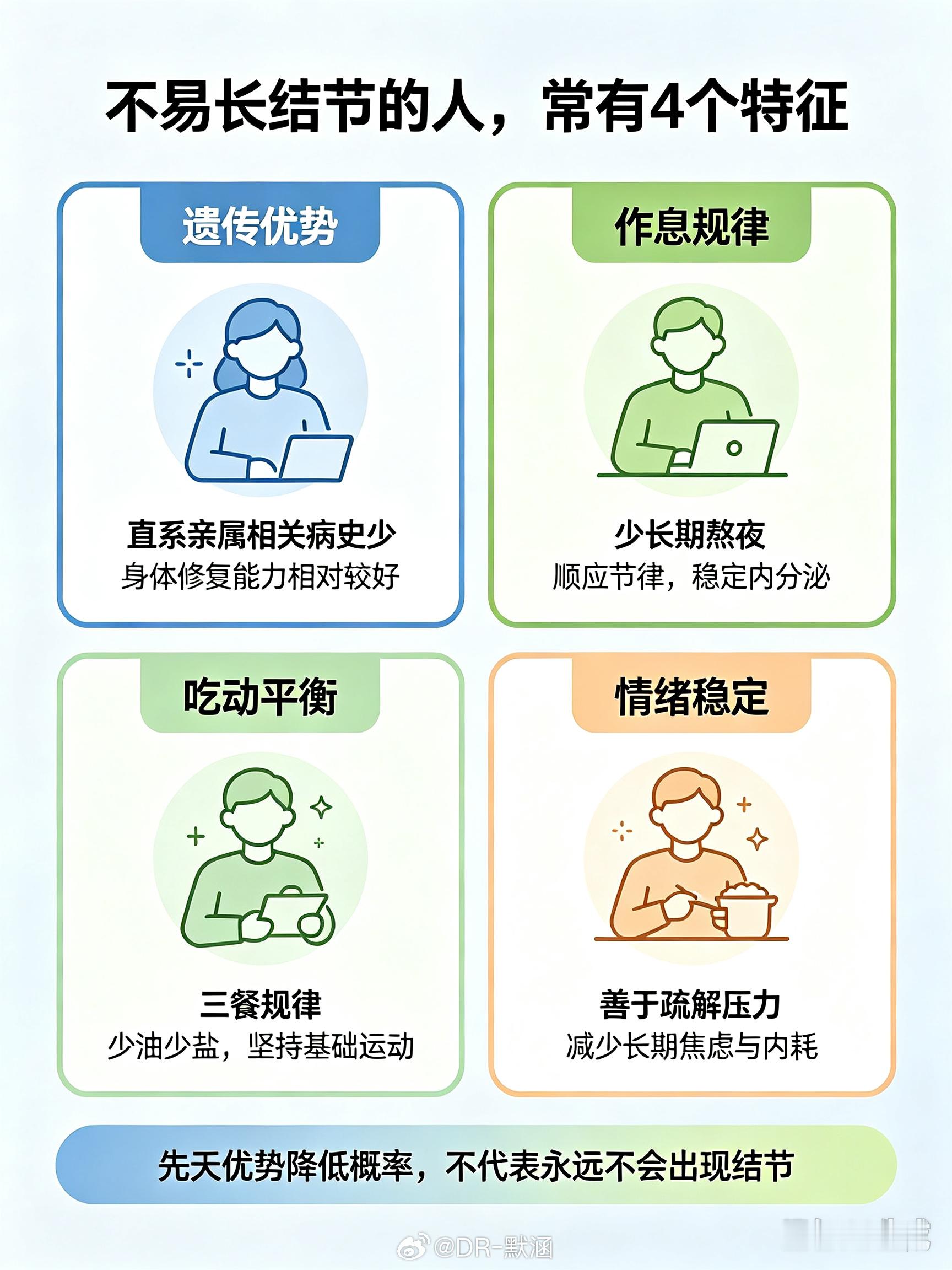为什么有人不长结节，有人一查好几个？医生：不易长结节的人有4个特征每年体检季，“