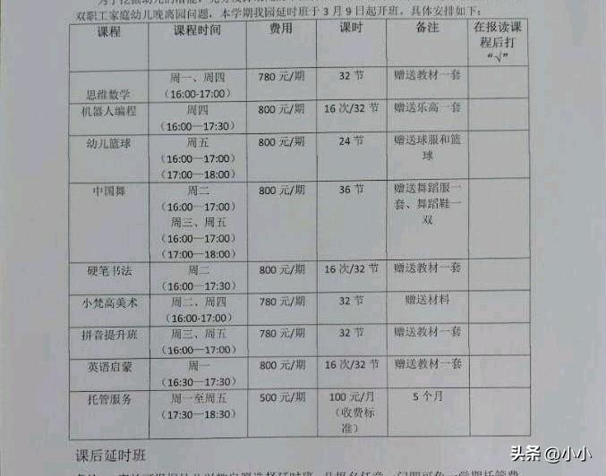 女儿幼儿园开学了，要我报舞蹈班，我想报拼音班，她要上小学了，报两门，真的没钱。