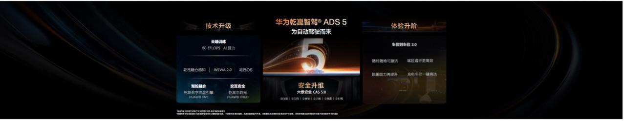 华为乾崑智驾ADS 5 有以下亮点：
1、采用WEWA 2.0架构 ，云端的世界