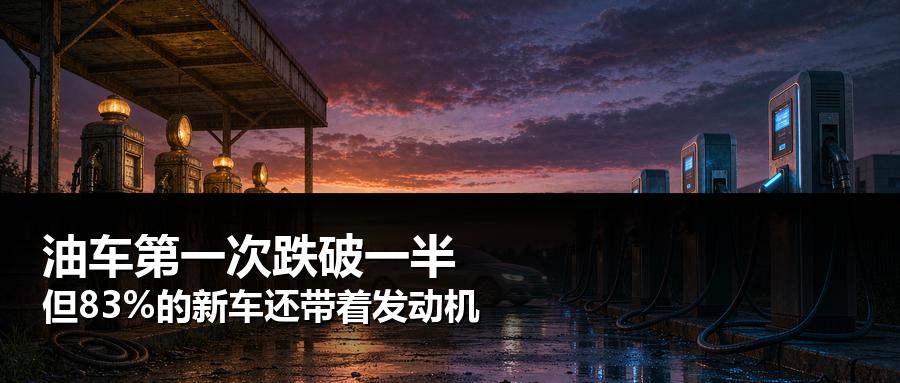 纯燃油车，第一次不占多数了。
Mobility Global（原标普全球汽车出行
