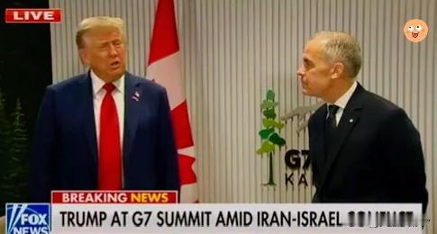 特朗普这次在 G7 峰会上的操作真的太敢了，当着加拿大现任总理卡尼的面，直接把人