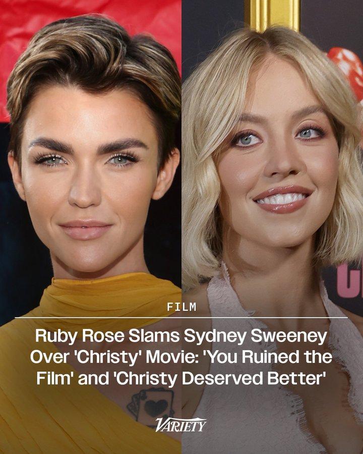 鲁比·罗丝怒喷西德尼·斯维尼。曾出演《蝙蝠女侠》与《女子监狱》的演员鲁比·罗丝在