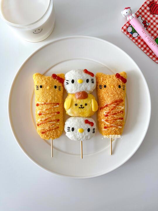 被夸爆的宝宝餐🍡三丽鸥包饭 & Kitty热狗棒