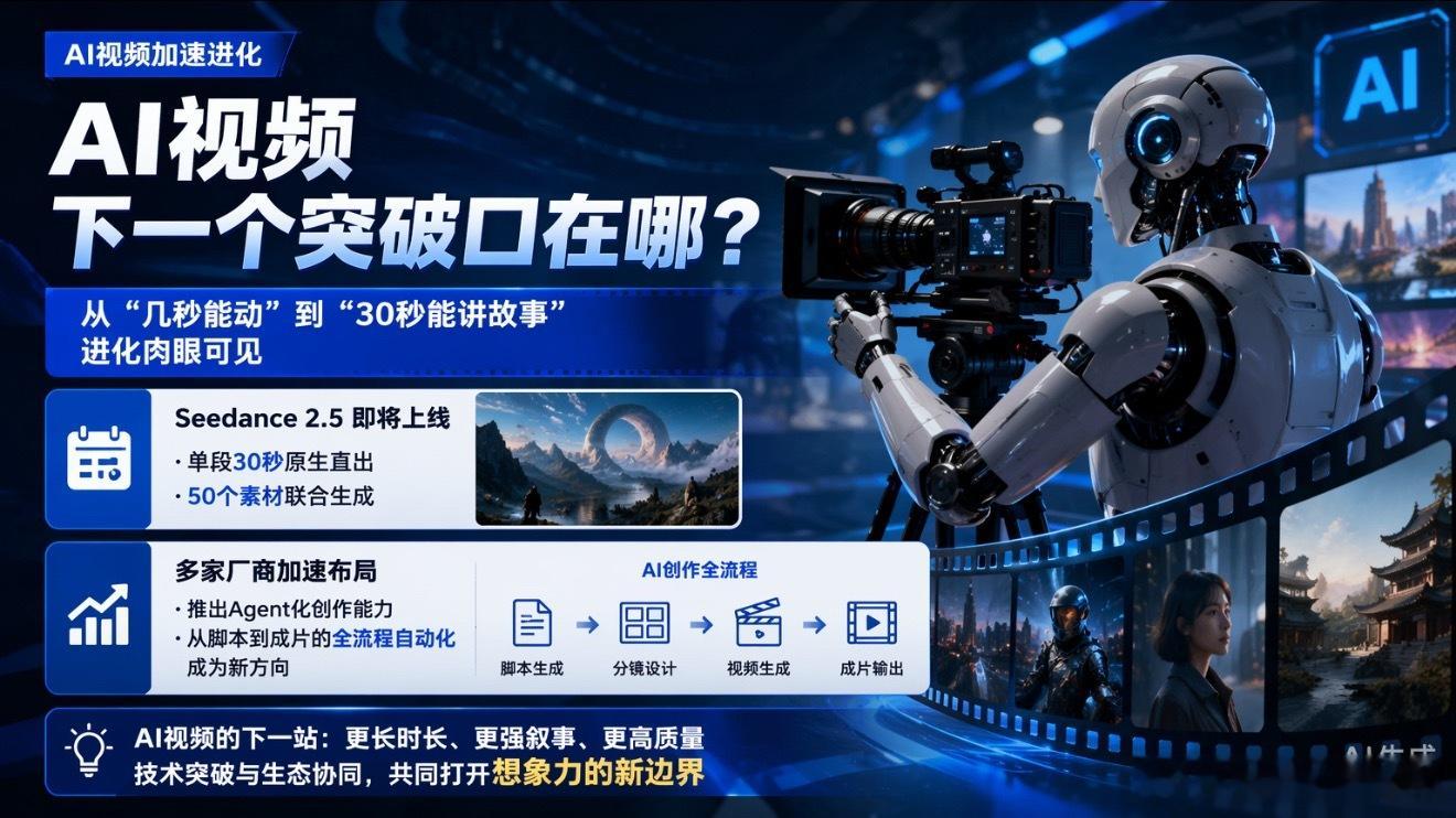 我觉得全流程Agent自动化才是真正突破口。以前做AI视频得自己写文案、生成片段