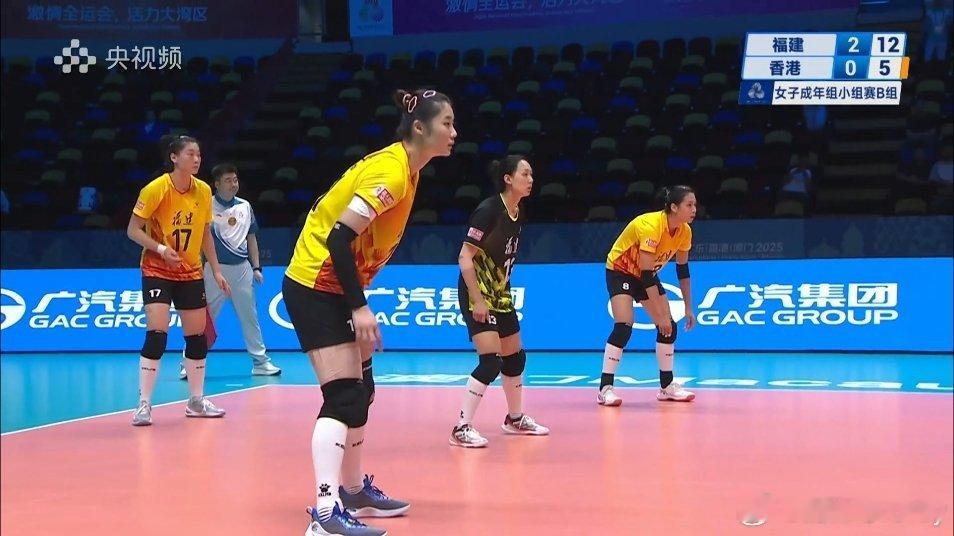 【全运女排】成年组B组，福建女排3-0横扫香港女排迎第二胜（25-15，25-1