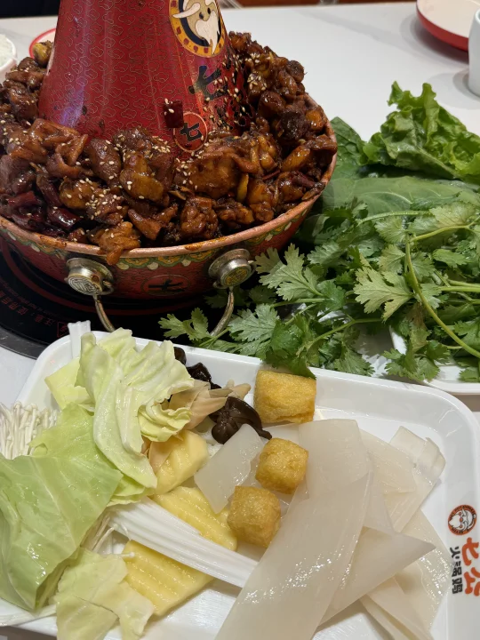 佳木斯超好吃的火锅鸡❗️东北人真的太会吃了