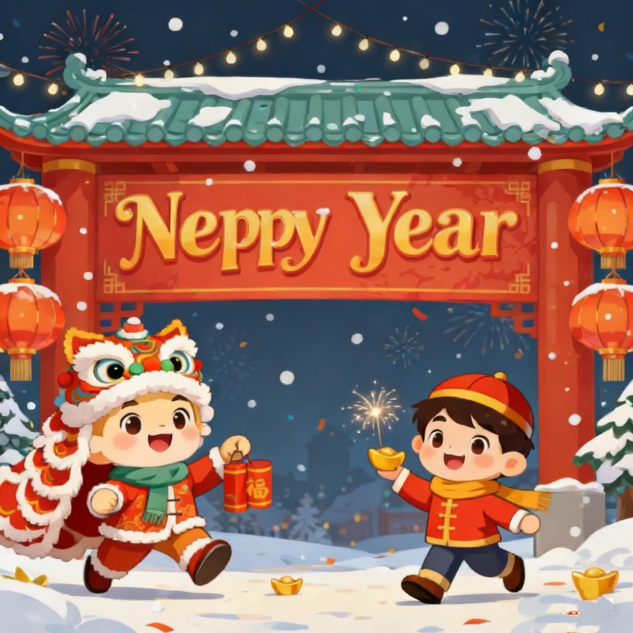 一人一句新年祝福旧岁千般皆如意，新年万事定称心，祝你岁岁无忧，年年有余。