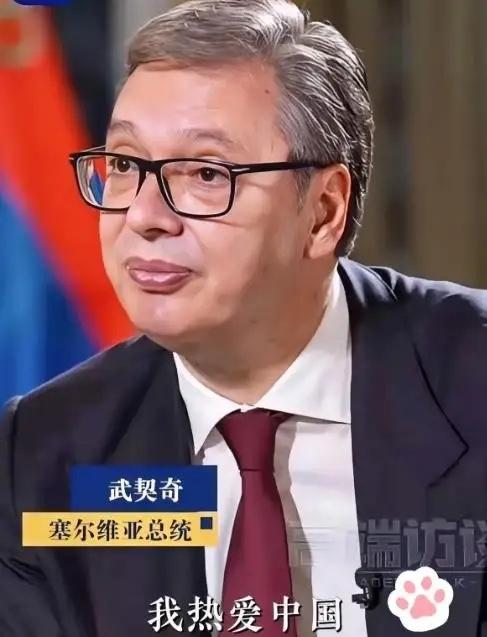 塞尔维亚总统武契奇在接受央视采访时候说：我热爱中国，我欣赏中国的政治理念，更喜爱