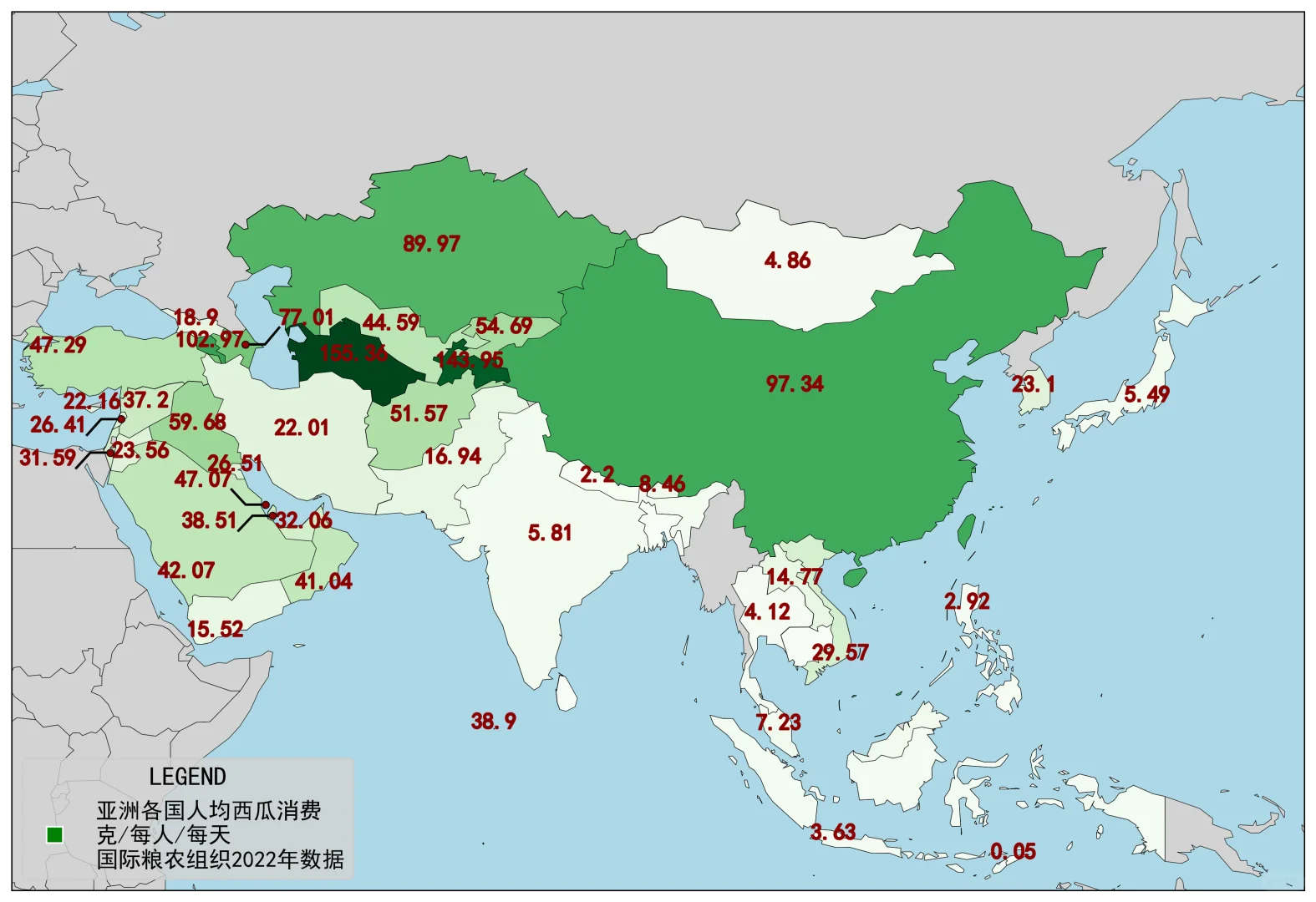 亚洲各国谁最爱吃西瓜