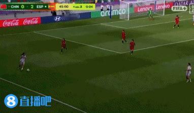正在直播U20女足世界杯，西班牙🆚中国，上半场比分3:0，目前中国女足暂时落后