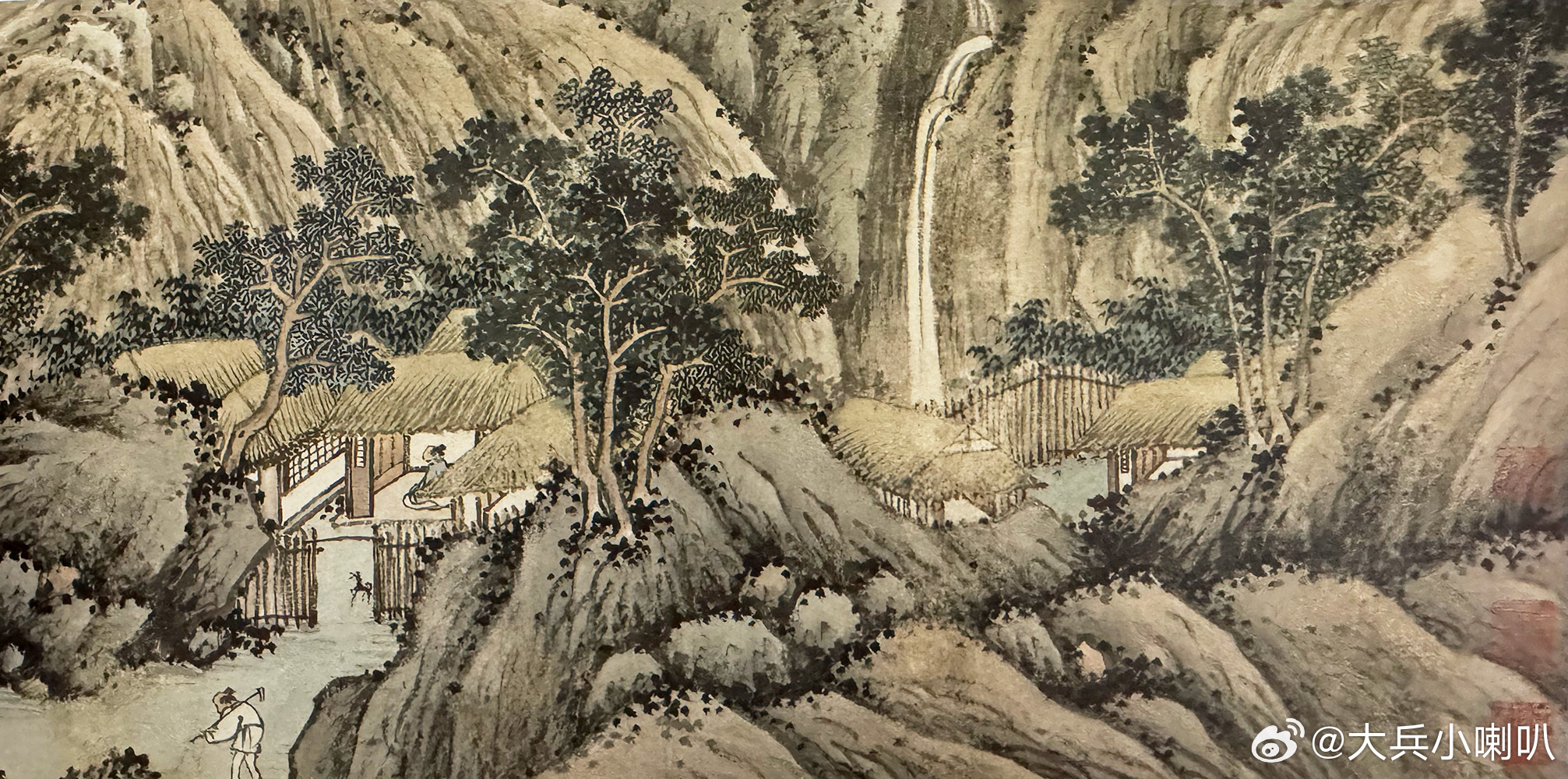 国史古风 【中华名画欣赏 《耕读图》（沈周）】       《耕读图》以苍秀的笔