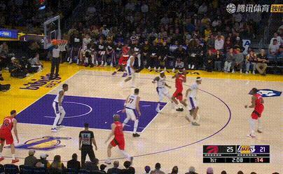 马穆替补登场5分钟，5中5砍下12分猛龙vs湖人