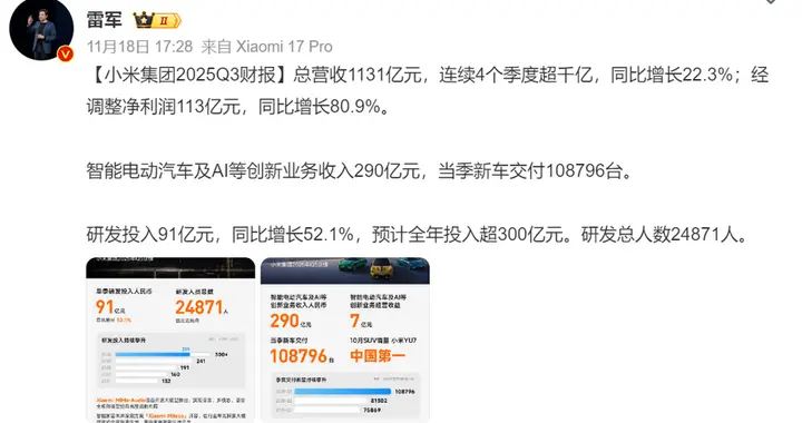 盧偉冰：小米手機未來目標是提高售價