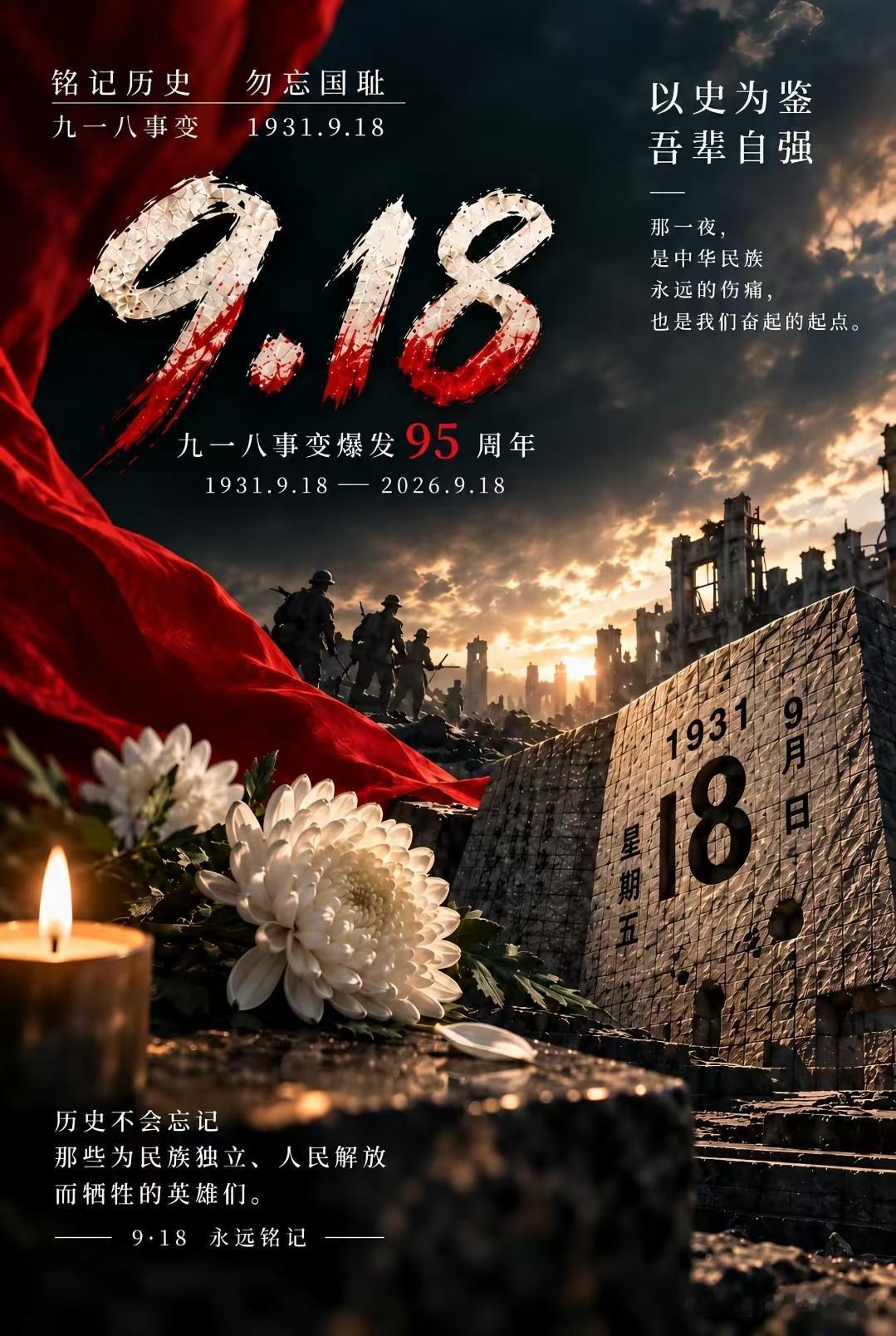 95年警钟长鸣！九一八从未过时，这段血泪历史，每个中国人都该刻进骨髓
 
每年九