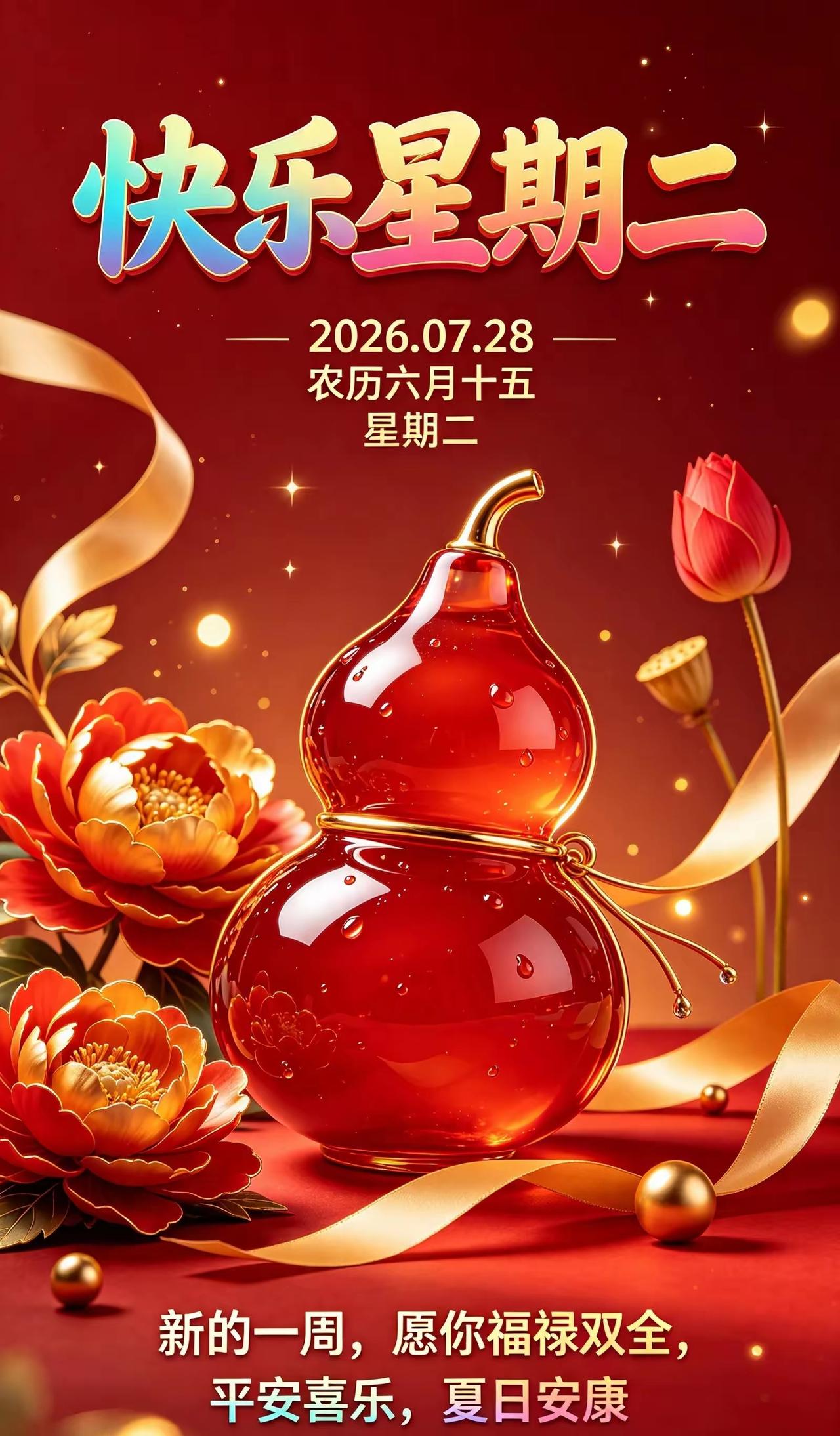 🌷
愿你清晨，满怀希望，
愿你岁月，温暖从容。
送你宁静，远离烦忧；
送你喜乐
