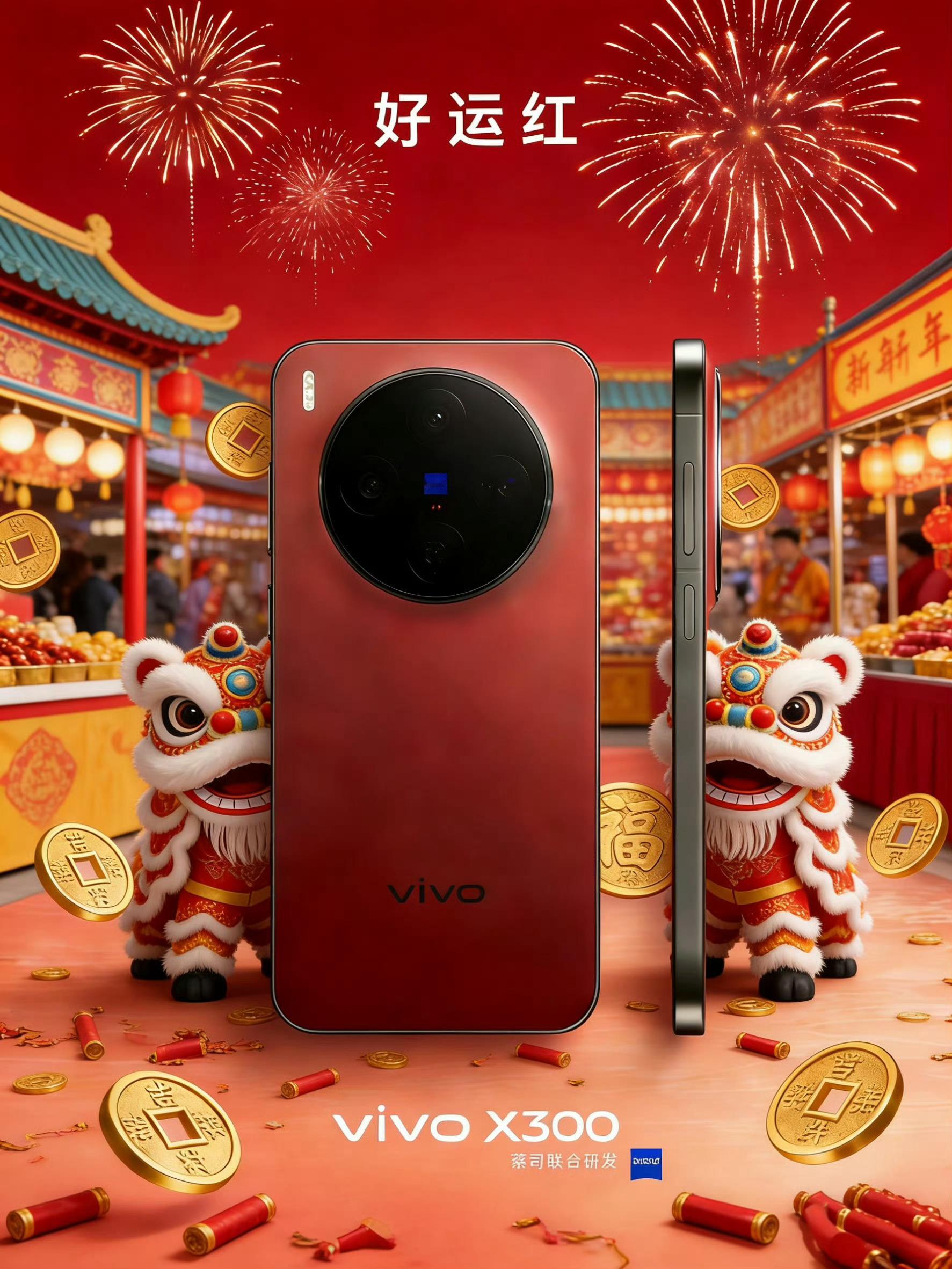 新年直接冲vivo X300好运红！这配色直接把2026的好运焊身上。