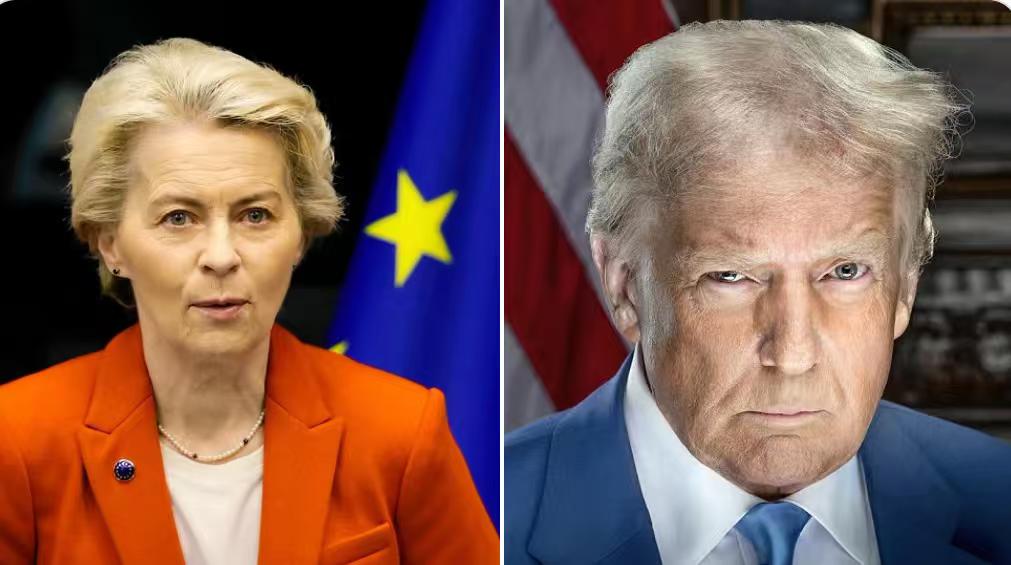 美国加税，欧洲的天塌了。美国总统打算对支持格陵兰岛的几个欧洲国家加税，先是10%