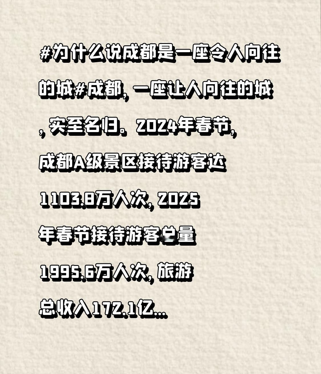 这里有深厚的历史文化，名称可追溯战国，“蓉城”别称浪漫又宜居。歌手赵雷一曲《成都