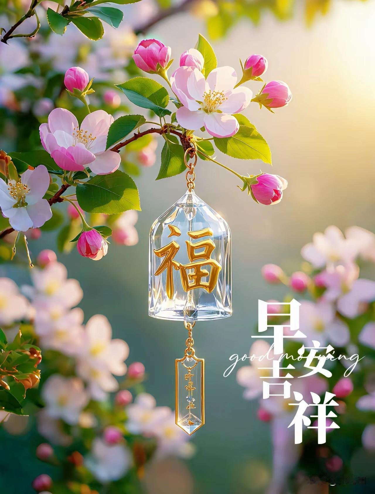 [心]早安心语[心]

晓日穿云破曙寒，
风牵柳色过阑干。
檐前宿鸟啼声脆，
阶