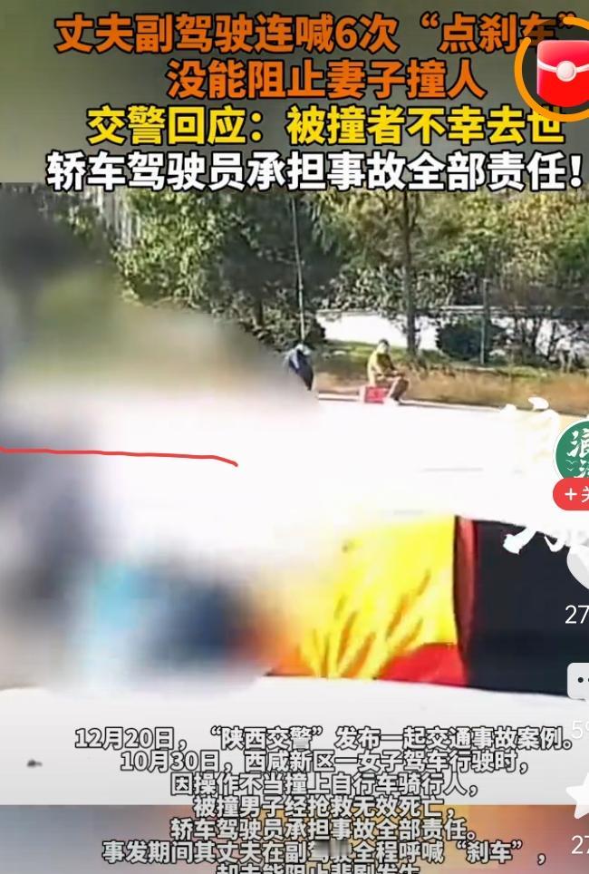 丈夫连喊6次刹车没能阻止妻子撞人

 
“刹车！快刹车！”
 
丈夫的嘶吼在车厢