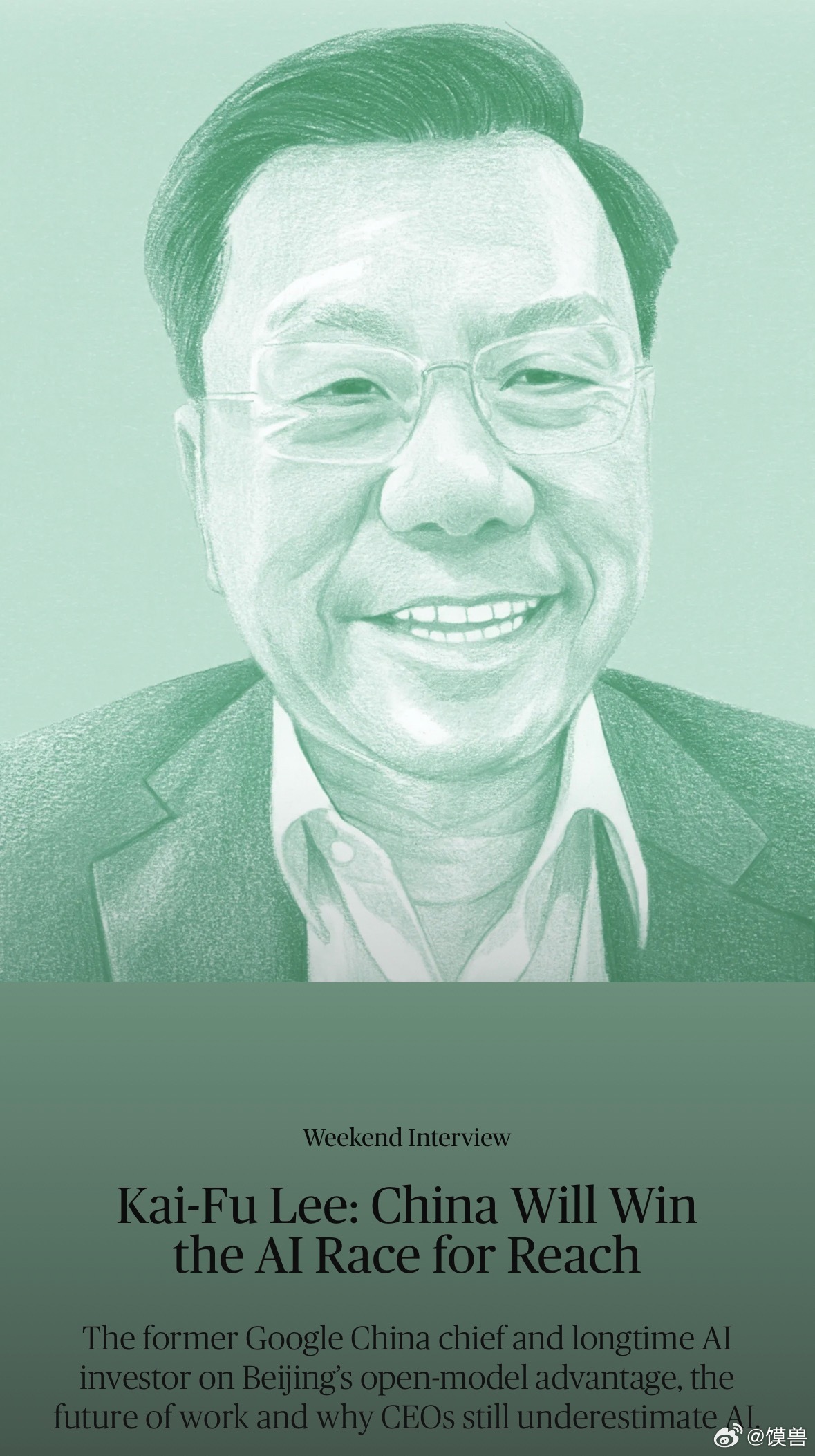 李开复称中美AI差距只剩六个月李开复在接受彭博社的专访中明确指出：中国领先的AI