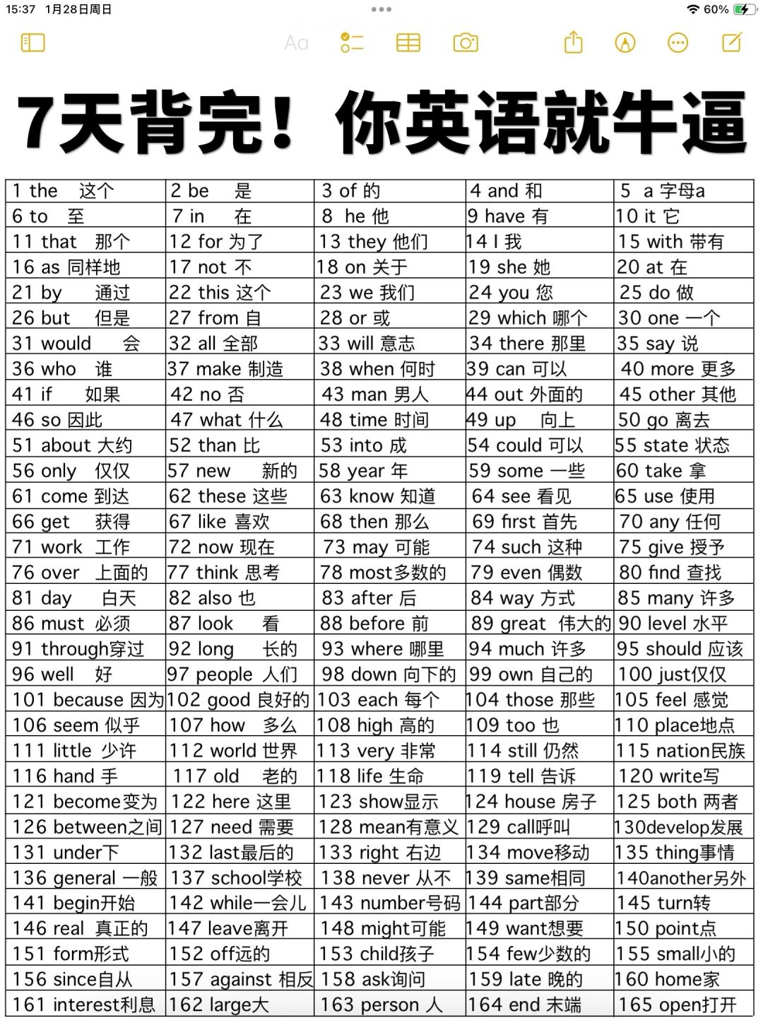7天背完词汇量暴涨！英语核心基础2000词！